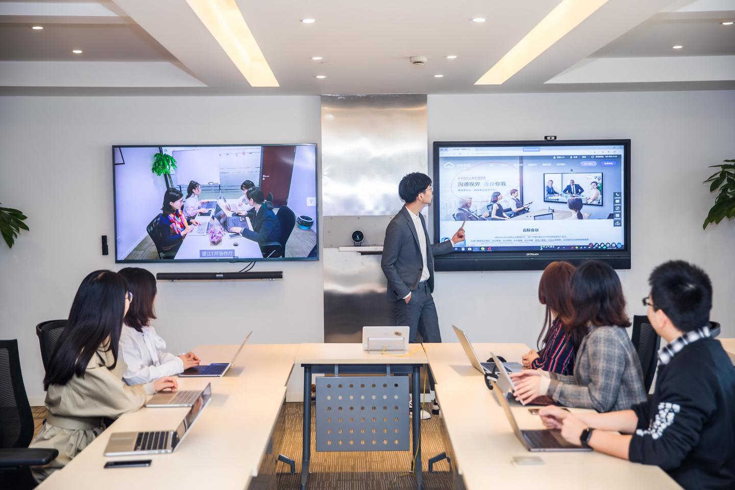 視頻會議投屏怎么連接電視、一體機